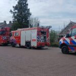 Grote oefening brandweer en duikteam bij Elden